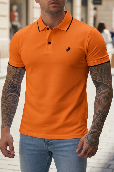 MORIFO ORANGE elegáns férfi galléros póló, Szín: narancssárga, IVET.HU - A te online butikod.