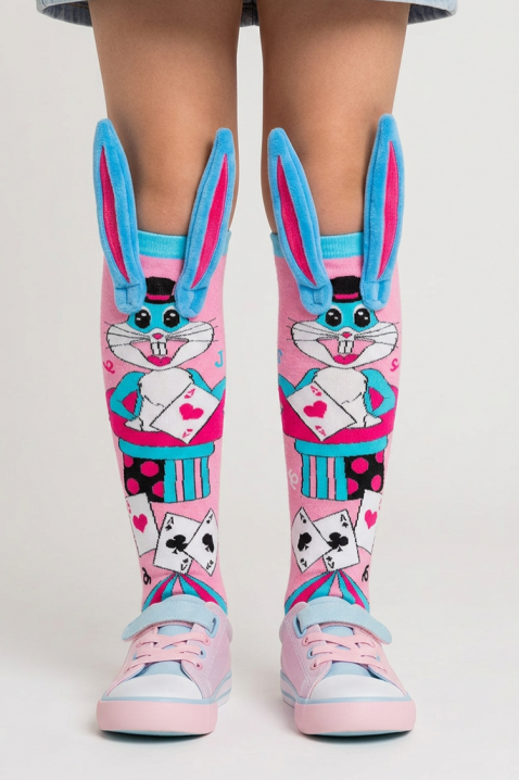 MAGIC BUNNY 3D nyuszis, puha fülű gyerek térdzokni, Szín: multicolor, IVET.HU - A te online butikod.