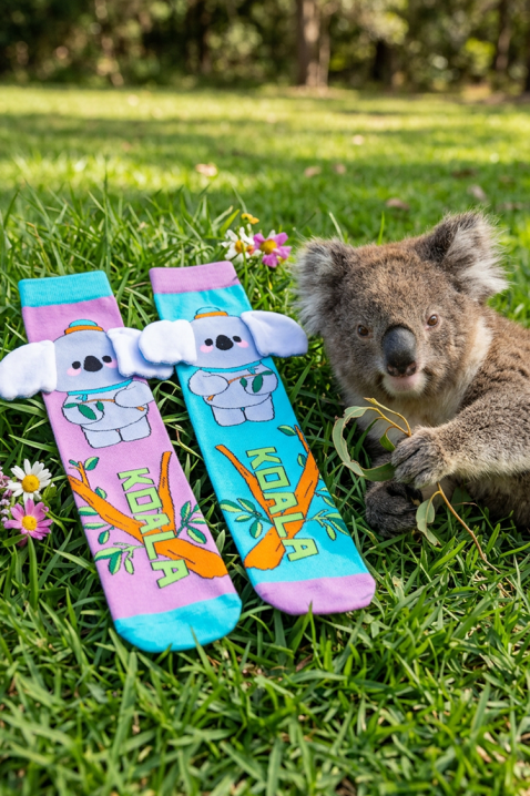HAPPY KOALA 3D koala mintás, puha fülekkel díszített gyerek térdzokni, Szín: multicolor, IVET.HU - A te online butikod.