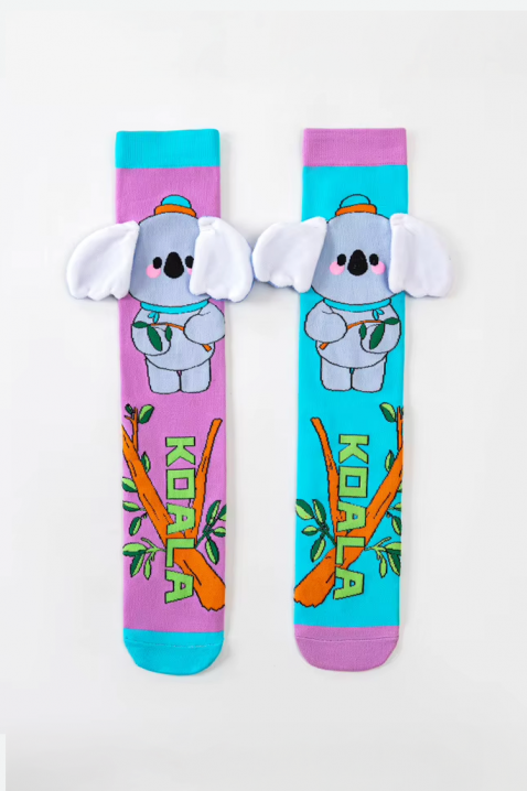 HAPPY KOALA 3D koala mintás, puha fülekkel díszített gyerek térdzokni, Szín: multicolor, IVET.HU - A te online butikod.
