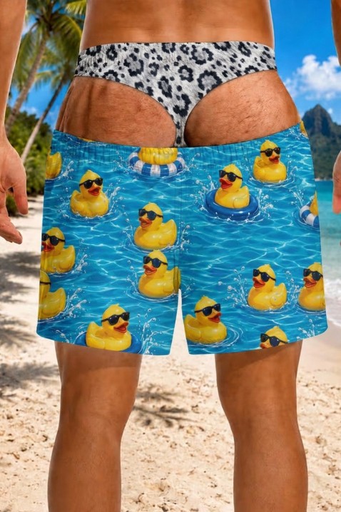 PATINO játékos férfi fürdőnadrág két részes hatású, kacsás mintával és slip fazonnal, Szín: multicolor, IVET.HU - A te online butikod.