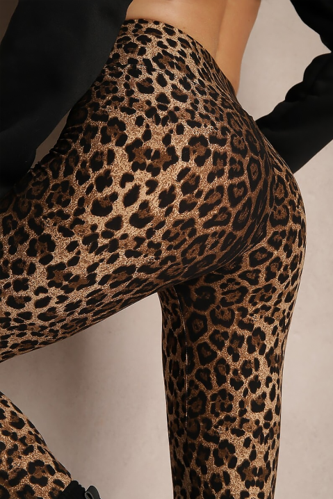 NANSITIA magas derekú, leopárdmintás női leggings, Szín: leopárdmintás, IVET.HU - A te online butikod.