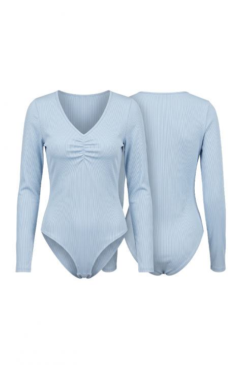 LAVIREA BLUE testhezálló, V-nyakú, hosszú ujjú body, Szín: kék, IVET.HU - A te online butikod.
