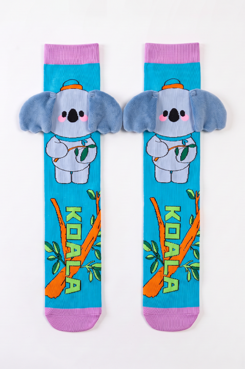 HAPPY KOALA 3D koala mintás, puha fülekkel díszített gyerek térdzokni, Szín: multicolor, IVET.HU - A te online butikod.