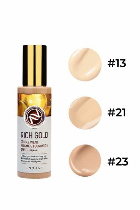 Enough Gold Face Foundation Rich Gold Double Wear Radiance Foundation SPF50+ PA+++ (13)IVET.HU - A te online butikod.