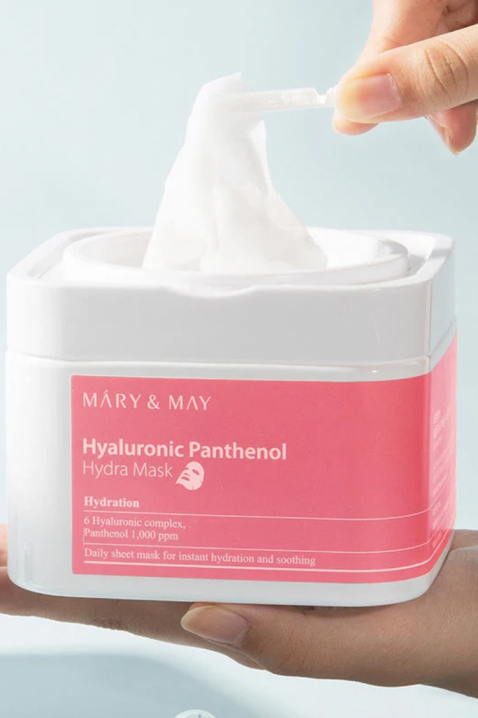 Mary&May Sheet masks with hyaluronic acid and panthenol Hyaluronic Panthenol Hydra Mask, 30 pcsIVET.HU - A te online butikod.