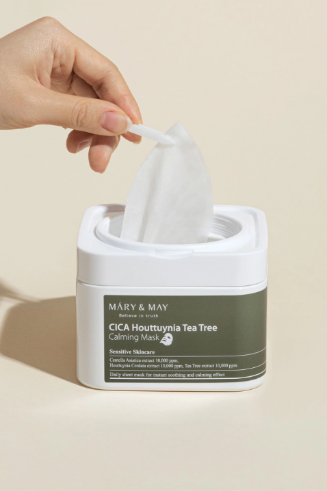 Mary&May Sheet Masks with Calming Effect CICA Houttuynia Tea Tree Calming Mask, 30 pcs * 40 mlIVET.HU - A te online butikod.