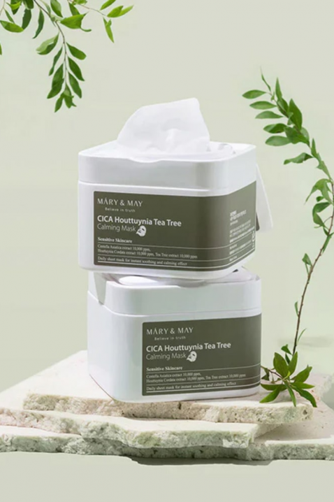 Mary&May Sheet Masks with Calming Effect CICA Houttuynia Tea Tree Calming Mask, 30 pcs * 40 mlIVET.HU - A te online butikod.