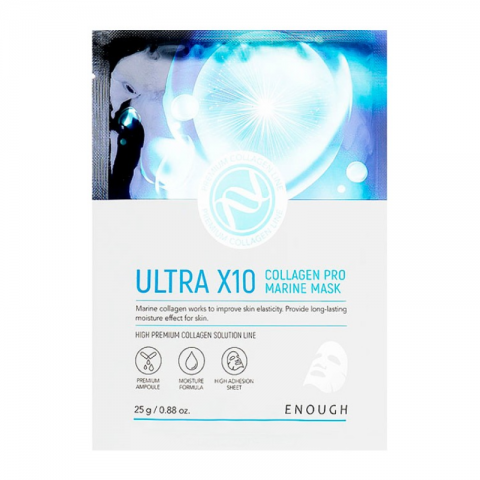 Enough Face sheet mask with collagen Ultra X10 Collagen Pro Marine Mask Pack, 1 pcsIVET.HU - A te online butikod.