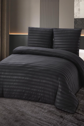 KRONESA FEKETE pamut ágyneműgarnitúra 160x200 cm - 3 darabos