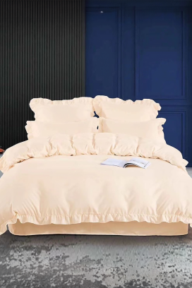 CANVELA ECRU 200x220 cm pamut ágyneműgarnitúra - 4 darabos
