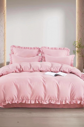 CANVELA PINK 160x200 cm pamut ágyneműgarnitúra- 4 darabos