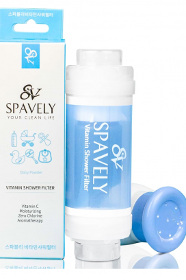 SPAVELY BABY PULVER zuhanyszűrő babahintőporral