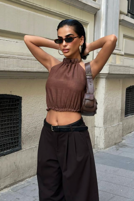 ORBELTA BROWN top