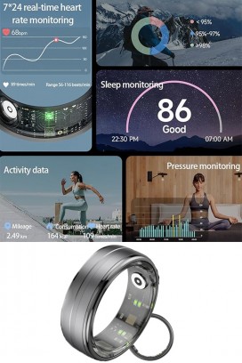EOLSY okosgyűrű alvás- és fitneszkövetéshez - 18,9 mm