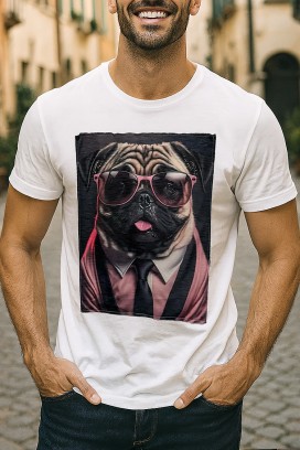 DOGGO WHITE férfi poló