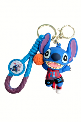 STITCH Basketball RED táska dísz