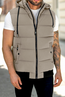 MAKROZO BEIGE férfi mellény