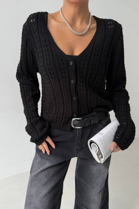 GLODENA BLACK kardigán