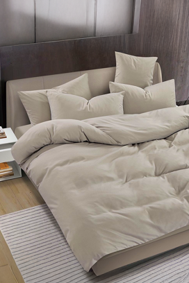 SOLPESA BÉZS ágyneműgarnitúra 160x200 cm pamut - 3 darabos