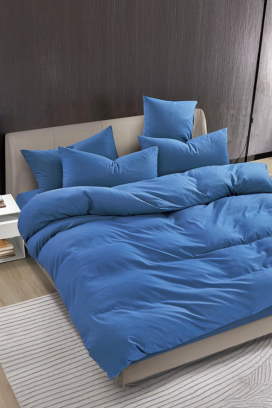 SOLPESA BLUE ágyneműgarnitúra 160x200 cm pamut - 3 darabos
