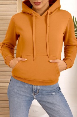 POLLY MUSTARD kapucnis pulóver