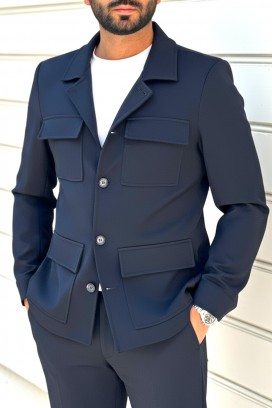 KARMOLO NAVY férfi kabát