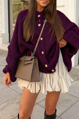 NIVELZA PURPLE kardigán