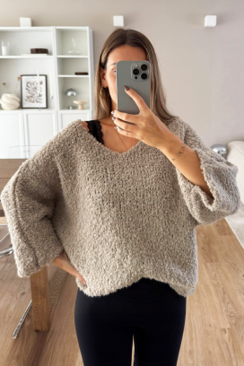 FRANOLFA BEIGE pulóver