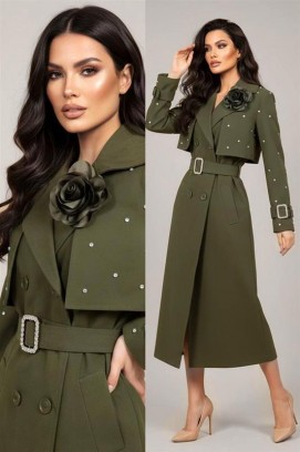 RODILDA KHAKI ballonkabát