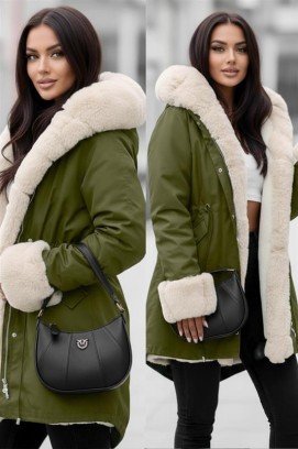 LEILUSHA GREEN kabát