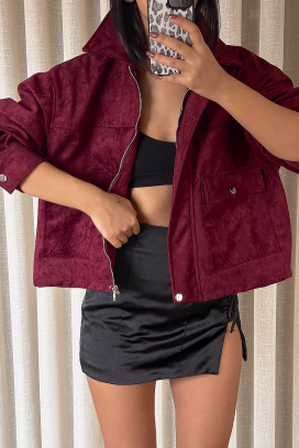 REMZINA BORDO kabát