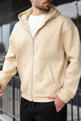 VERGERO BEIGE férfi kardigán