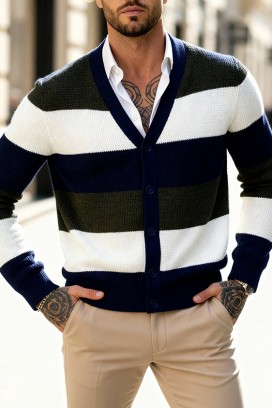 LOBRELO KHAKI férfi kardigán