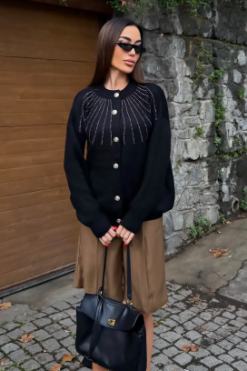 KRODELSA BLACK kardigán
