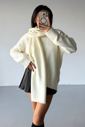 ERTILODA ECRU pulóver