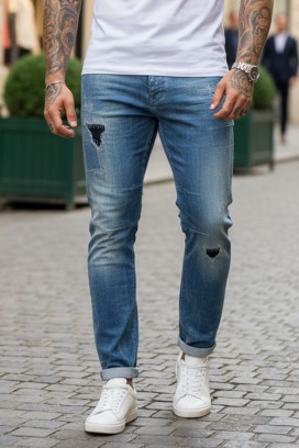 KARLODO BLUE férfi farmer