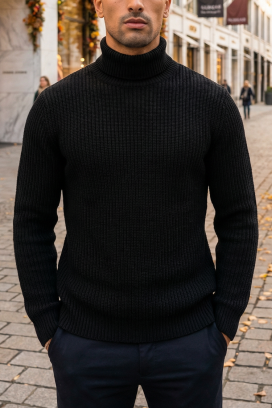 BERFEN BLACK férfi pulóver