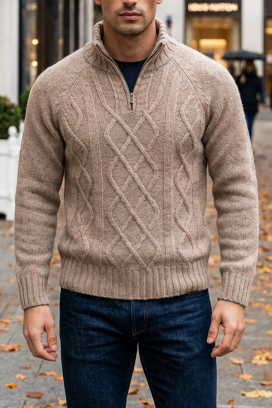 MOXORO BEIGE férfi pulóver