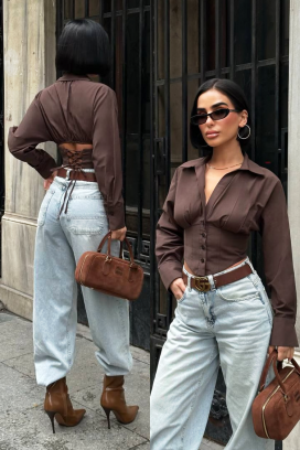 BANSOLTA BROWN női blúz