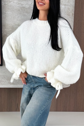 ZARELDA WHITE pulóver