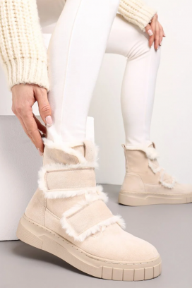 ZALVRINDA ECRU női bakancs