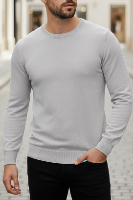 BORJO GREY férfi pulóver