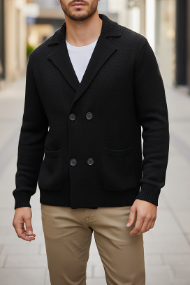 ZOMERO BLACK férfi kardigán