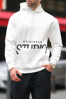 MAREFO WHITE férfi pulóver