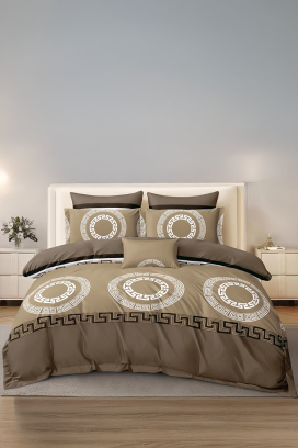 VERPOLDY BEIGE ágyneműgarnitúra 200x220 cm pamut - 4 darabos