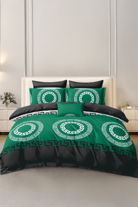 VERPOLDY GREEN ágyneműgarnitúra 200x220 cm pamut - 4 darabos