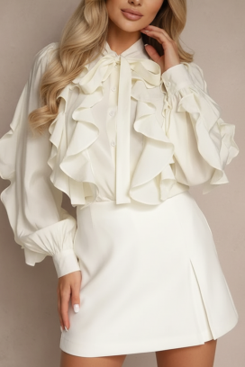 VOLANDA ECRU női blúz