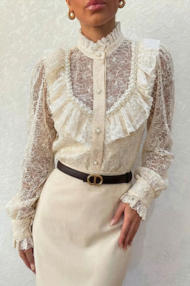 GLENDILA ECRU női blúz