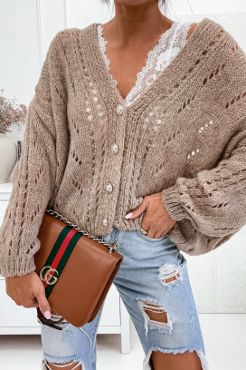 ELNONZA BEIGE kardigán